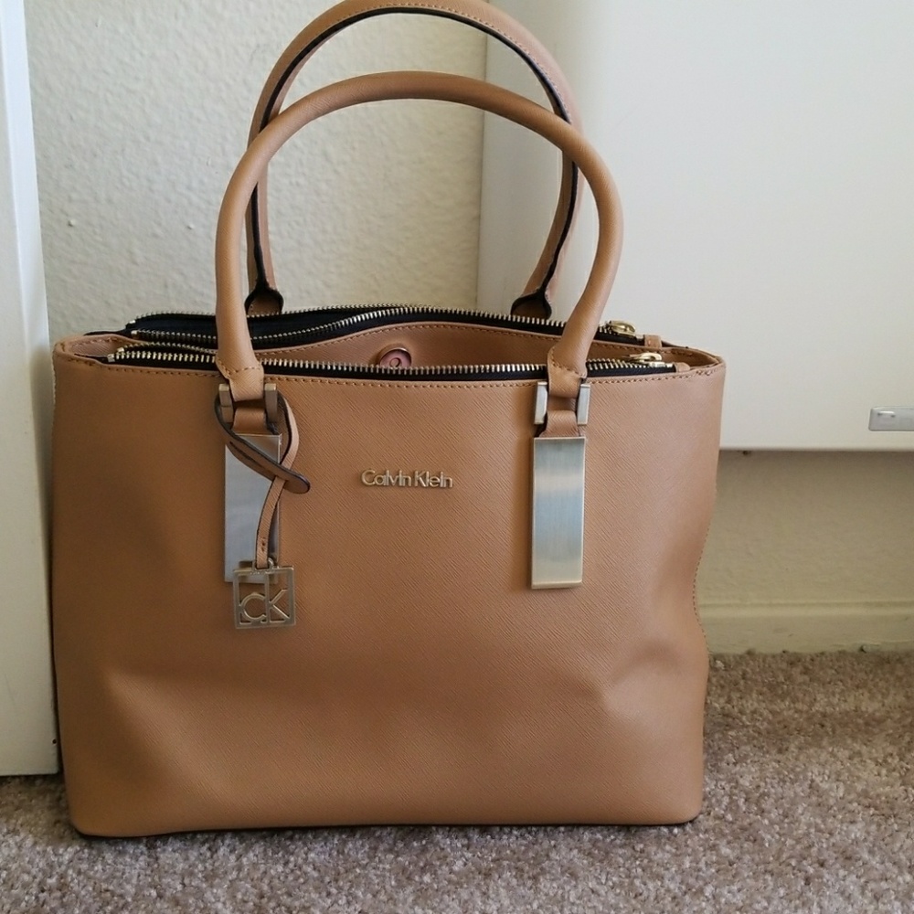 Calvin Klein camel tote